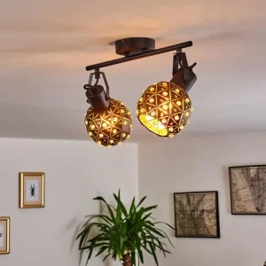 hofstein Plafonnier Sunasau Noir, 2 lumières* Lampes Modernes