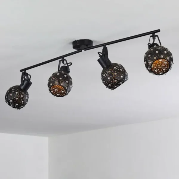 hofstein Plafonnier Sunasau Noir, 4 lumières* Lampes Modernes