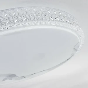 hofstein Plafonnier Suno LED Transparent, Blanc, 1 lumière, Télécommandes* Lampes Modernes