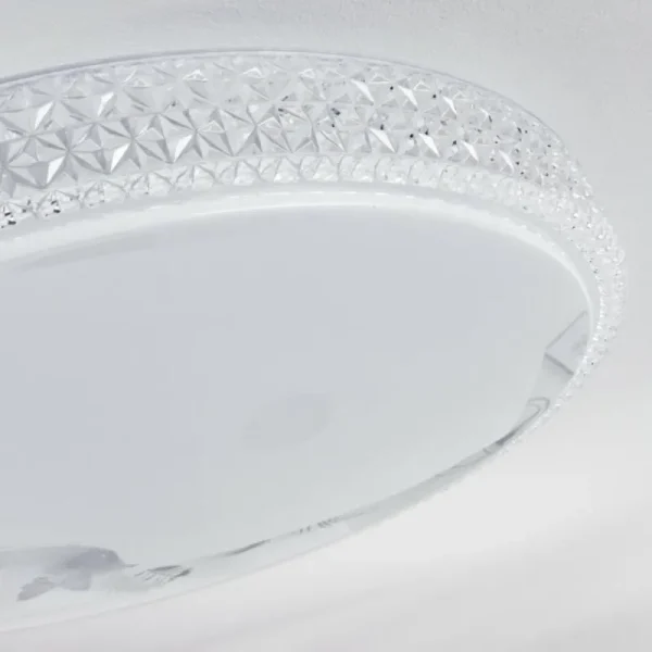 hofstein Plafonnier Suno LED Transparent, Blanc, 1 lumière, Télécommandes* Lampes Modernes