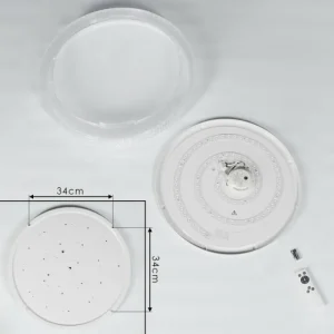 hofstein Plafonnier Suno LED Transparent, Blanc, 1 lumière, Télécommandes* Lampes Modernes