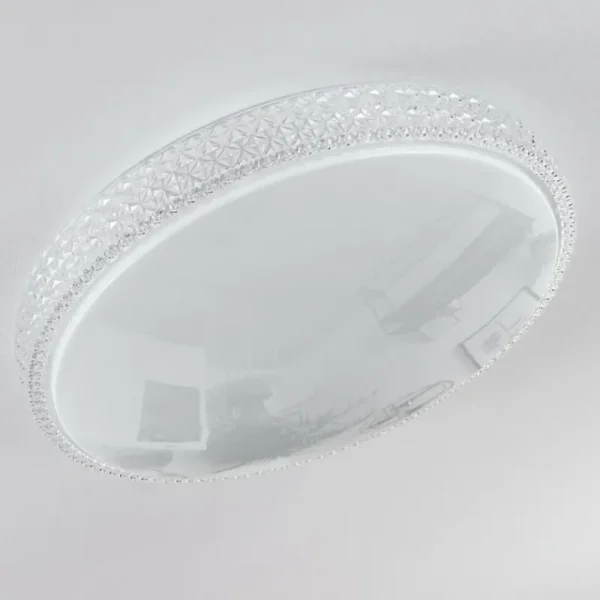 hofstein Plafonnier Suno LED Transparent, Blanc, 1 lumière, Télécommandes* Lampes Modernes