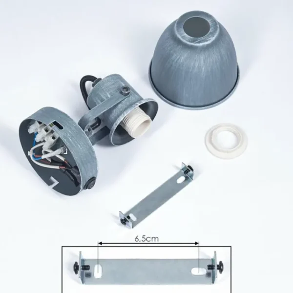 hofstein Plafonnier Susus Gris, 1 lumière* Lampes Modernes
