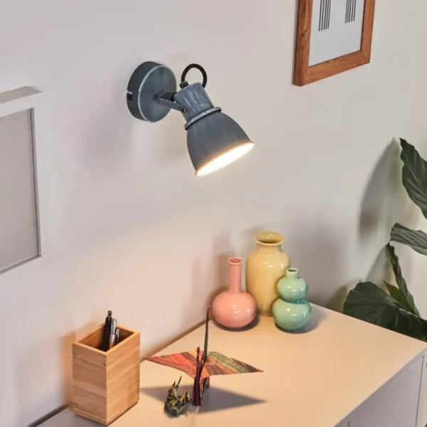hofstein Plafonnier Susus Gris, 1 lumière* Lampes Modernes
