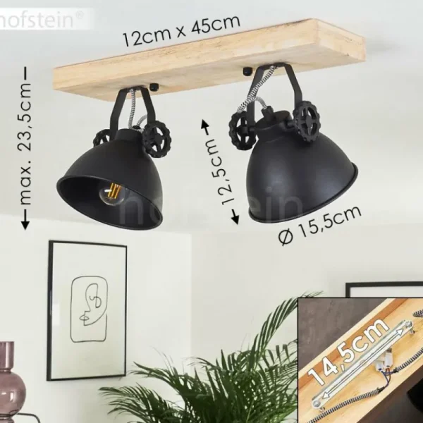 hofstein Plafonnier Svanfolk Bois clair, 2 lumières* Lampes Modernes