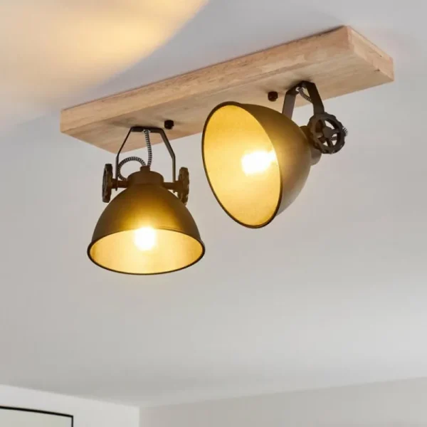 hofstein Plafonnier Svanfolk Bois clair, 2 lumières* Lampes Modernes