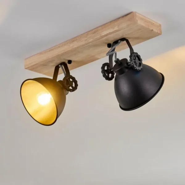 hofstein Plafonnier Svanfolk Bois clair, 2 lumières* Lampes Modernes