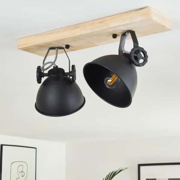 hofstein Plafonnier Svanfolk Bois clair, 2 lumières* Lampes Modernes