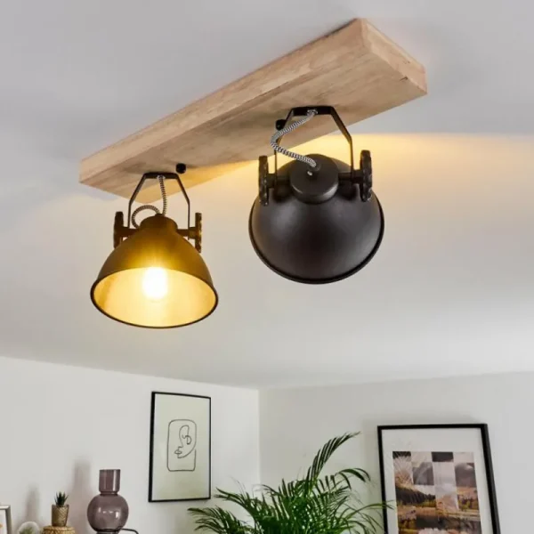 hofstein Plafonnier Svanfolk Bois clair, 2 lumières* Lampes Modernes