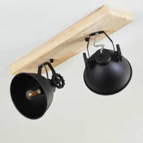 hofstein Plafonnier Svanfolk Bois clair, 2 lumières* Lampes Modernes