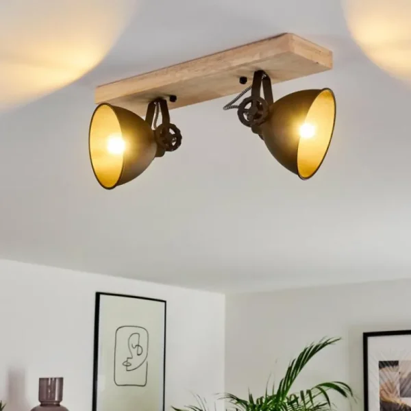 hofstein Plafonnier Svanfolk Bois clair, 2 lumières* Lampes Modernes