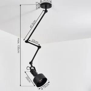 hofstein Plafonnier Tablazos Noir, 1 lumière* Lampes Modernes