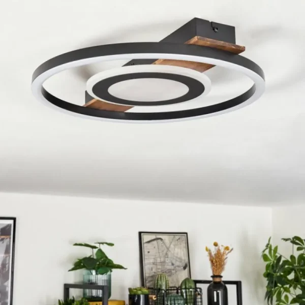 hofstein Plafonnier Taboneira LED Noir, 1 lumière* Lampes Modernes