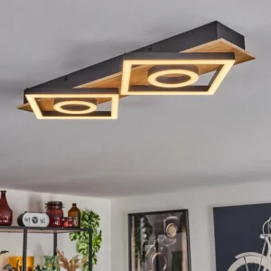 hofstein Plafonnier Taboneira LED Écru, Noir, 2 lumières* Lampes Modernes