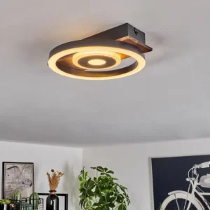 hofstein Plafonnier Taboneira LED Noir, 1 lumière* Lampes Modernes