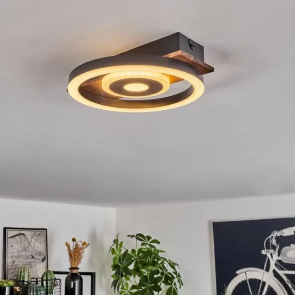 hofstein Plafonnier Taboneira LED Noir, 1 lumière* Lampes Modernes