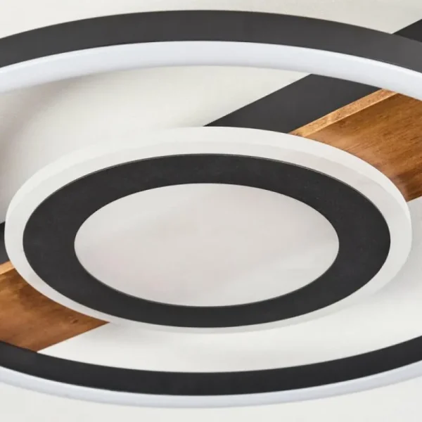 hofstein Plafonnier Taboneira LED Noir, 1 lumière* Lampes Modernes
