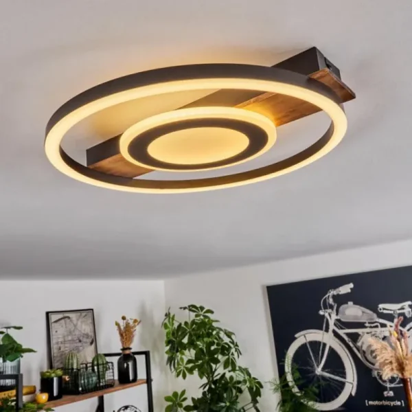 hofstein Plafonnier Taboneira LED Noir, 1 lumière* Lampes Modernes