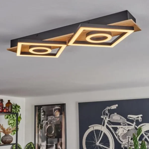 hofstein Plafonnier Taboneira LED Écru, Noir, 2 lumières* Lampes Modernes