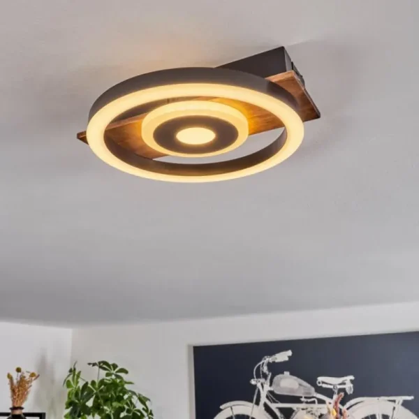 hofstein Plafonnier Taboneira LED Noir, 1 lumière* Lampes Modernes