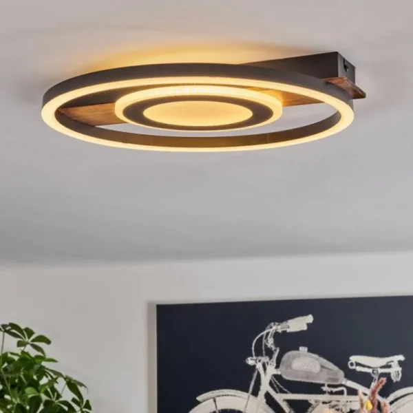 hofstein Plafonnier Taboneira LED Noir, 1 lumière* Lampes Modernes