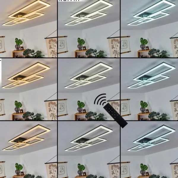 hofstein Plafonnier Taleta LED Noir, 1 lumière* Lampes Modernes
