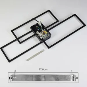 hofstein Plafonnier Taleta LED Noir, 1 lumière* Lampes Modernes
