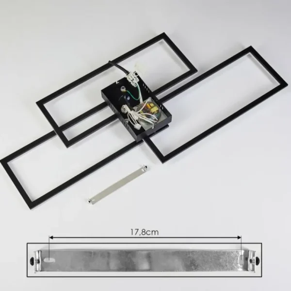 hofstein Plafonnier Taleta LED Noir, 1 lumière* Lampes Modernes