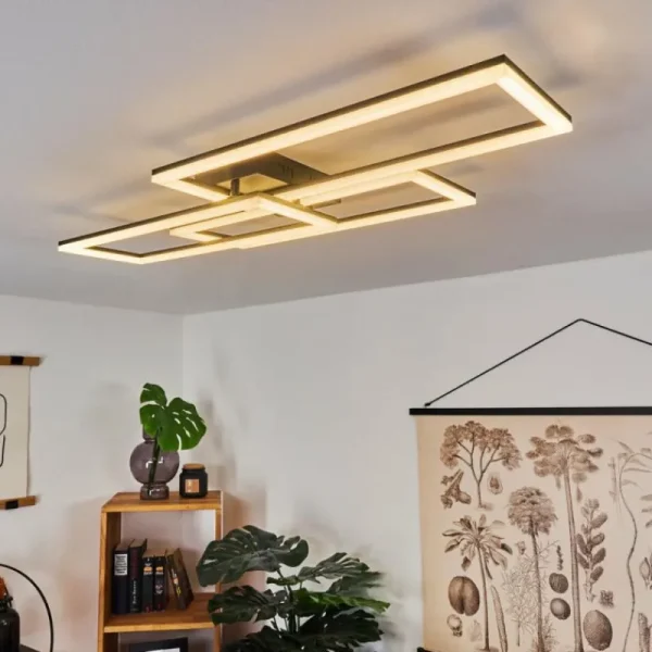 hofstein Plafonnier Taleta LED Noir, 1 lumière* Lampes Modernes