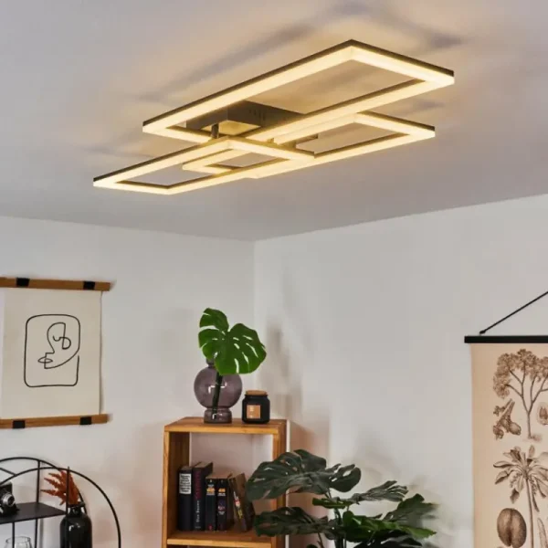 hofstein Plafonnier Taleta LED Noir, 1 lumière* Lampes Modernes