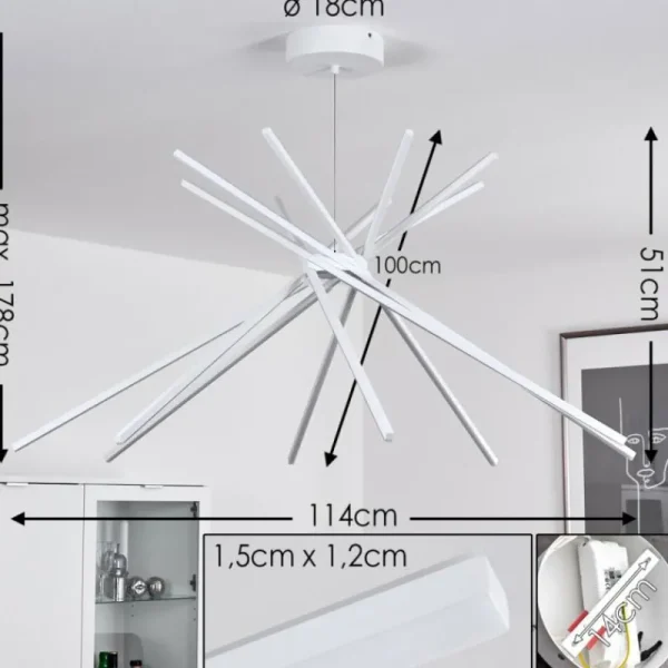 hofstein Plafonnier Teles LED Blanc, 1 lumière* Lampes Modernes