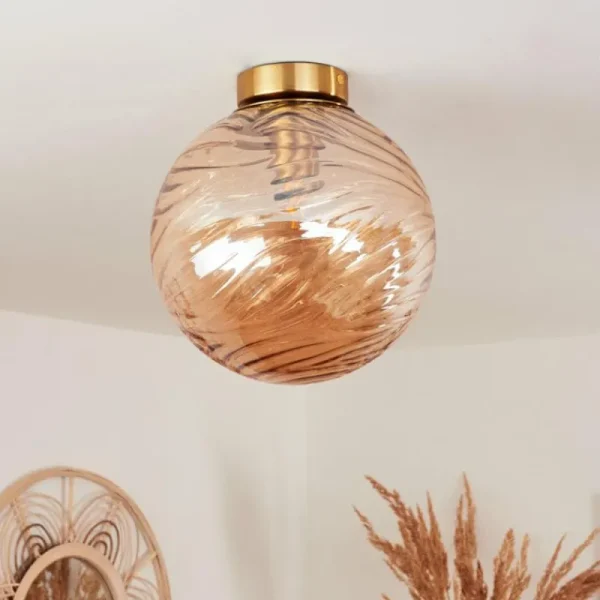 hofstein Plafonnier Tomboul Or, 1 lumière* Lampes En Verre