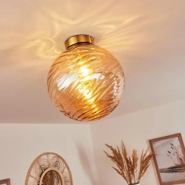 hofstein Plafonnier Tomboul Or, 1 lumière* Lampes En Verre