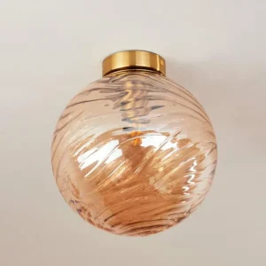 hofstein Plafonnier Tomboul Or, 1 lumière* Lampes En Verre
