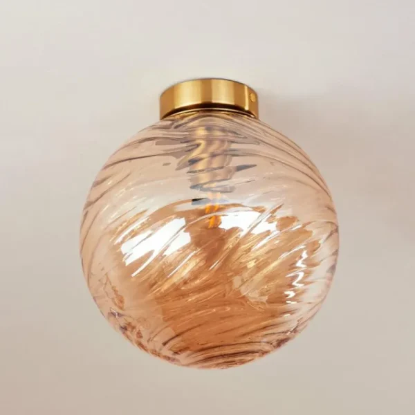 hofstein Plafonnier Tomboul Or, 1 lumière* Lampes En Verre