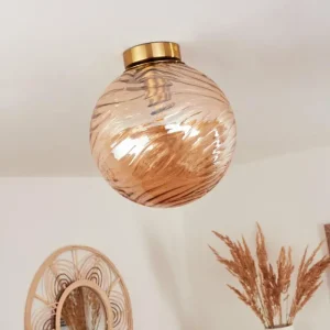 hofstein Plafonnier Tomboul Or, 1 lumière* Lampes En Verre