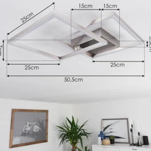 hofstein Plafonnier Torres LED Blanc, 2 lumières* Lampes Modernes