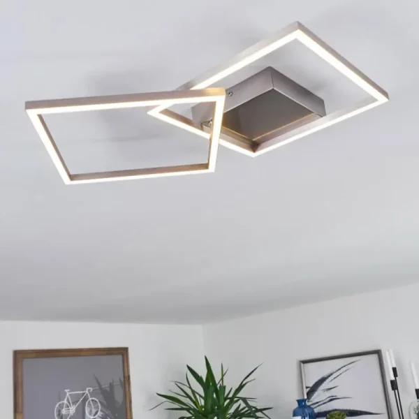 hofstein Plafonnier Torres LED Blanc, 2 lumières* Lampes Modernes