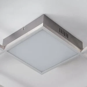 hofstein Plafonnier Torresella LED Nickel mat, 2 lumières, Télécommandes* Lampes Modernes