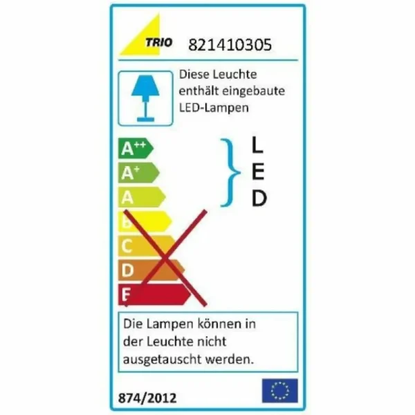 Luminaires Trio Plafonnier Trio 8214 LED Aluminium, Chrome, Acier inoxydable, 3 lumières* Lampes En Verre