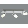 Luminaires Trio Plafonnier Trio 8214 LED Chrome, 3 lumières* Lampes En Verre