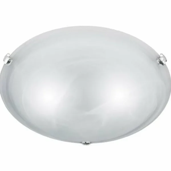 Luminaires Trio Plafonnier Trio 6105 Nickel mat, Blanc, 2 lumières* Lampes En Verre