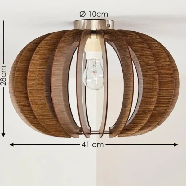 hofstein Plafonnier Valkom Brun, 1 lumière* Lampes Modernes