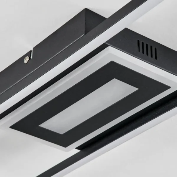 hofstein Plafonnier Vaseux LED Noir, Blanc, 1 lumière* Lampes Modernes