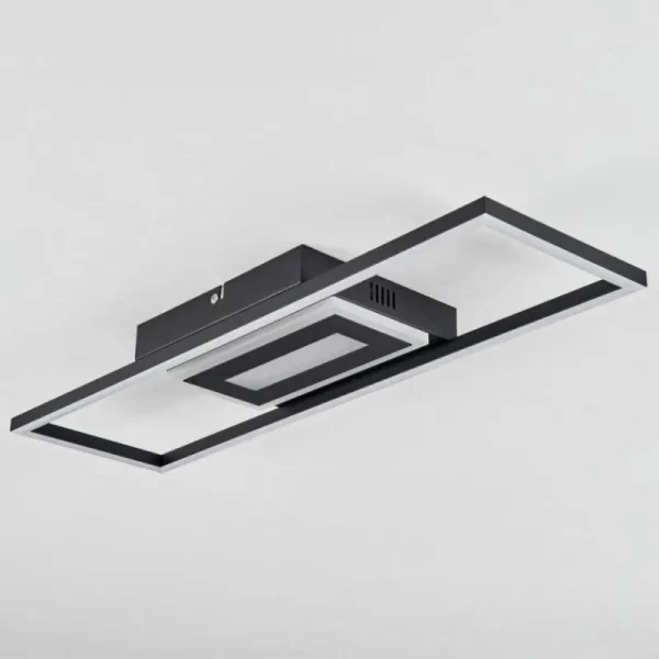 hofstein Plafonnier Vaseux LED Noir, Blanc, 1 lumière* Lampes Modernes