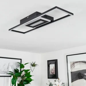 hofstein Plafonnier Vaseux LED Noir, Blanc, 1 lumière* Lampes Modernes