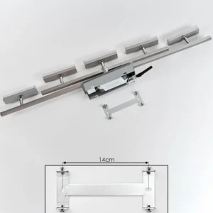 hofstein Plafonnier Vehkala LED Chrome, Nickel mat, 5 lumières, Télécommandes, Changeur de couleurs* Lampes Modernes