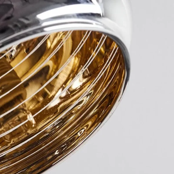 hofstein Plafonnier Verasara Chrome, 3 lumières* Lampes En Verre