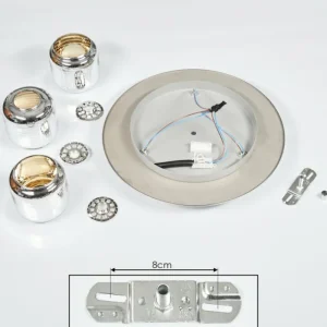 hofstein Plafonnier Verasara Chrome, 3 lumières* Lampes En Verre