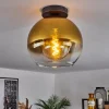 hofstein Plafonnier Verre 25 cm Koyoto Or, Clair, 1 lumière* Lampes En Verre